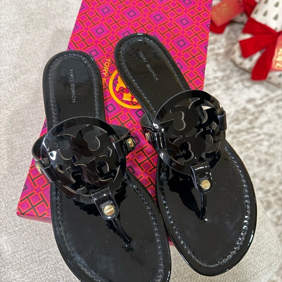 Tory Burch Black Miller Sandals - Picture 5 of 5